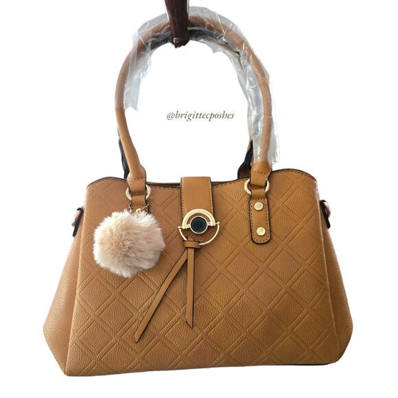 Women Tan Messenger Handbag With Shoulder Strap - Picture 1 of 12